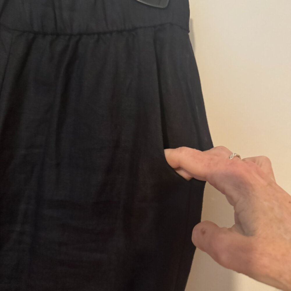Everlane Easy Pants in Black Linen Size smail - Picture 4 of 6